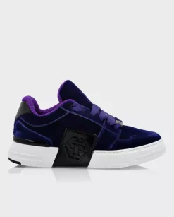 Aksamitne sneakersy Lo-Top