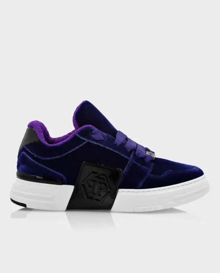 Aksamitne sneakersy Lo-Top
