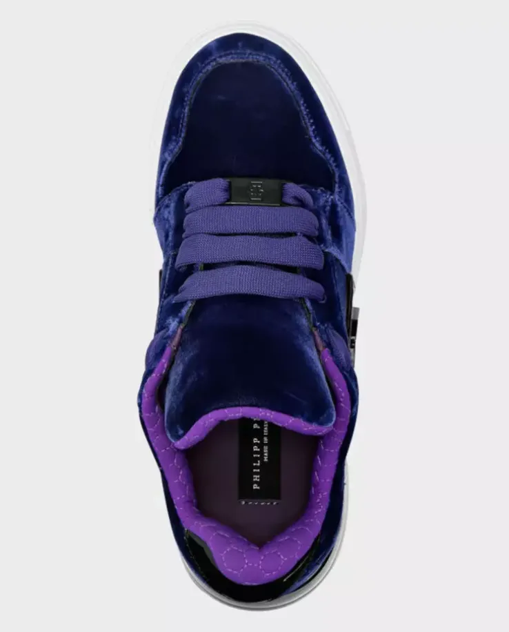 Aksamitne sneakersy Lo-Top
