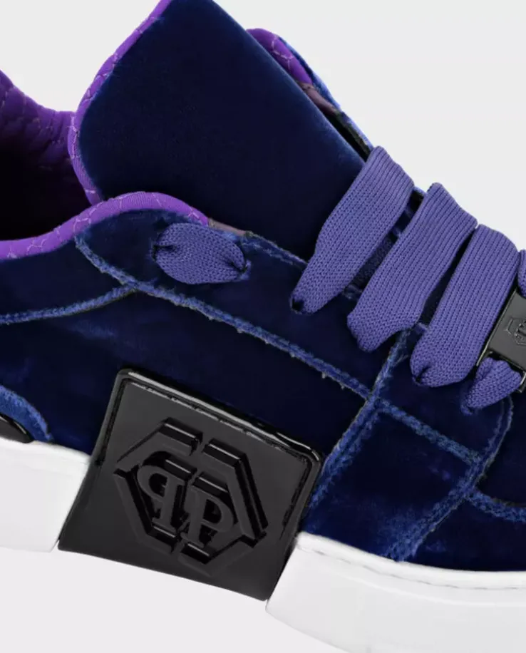 Aksamitne sneakersy Lo-Top