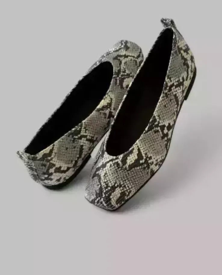 Baleriny w wężowy wzór Python