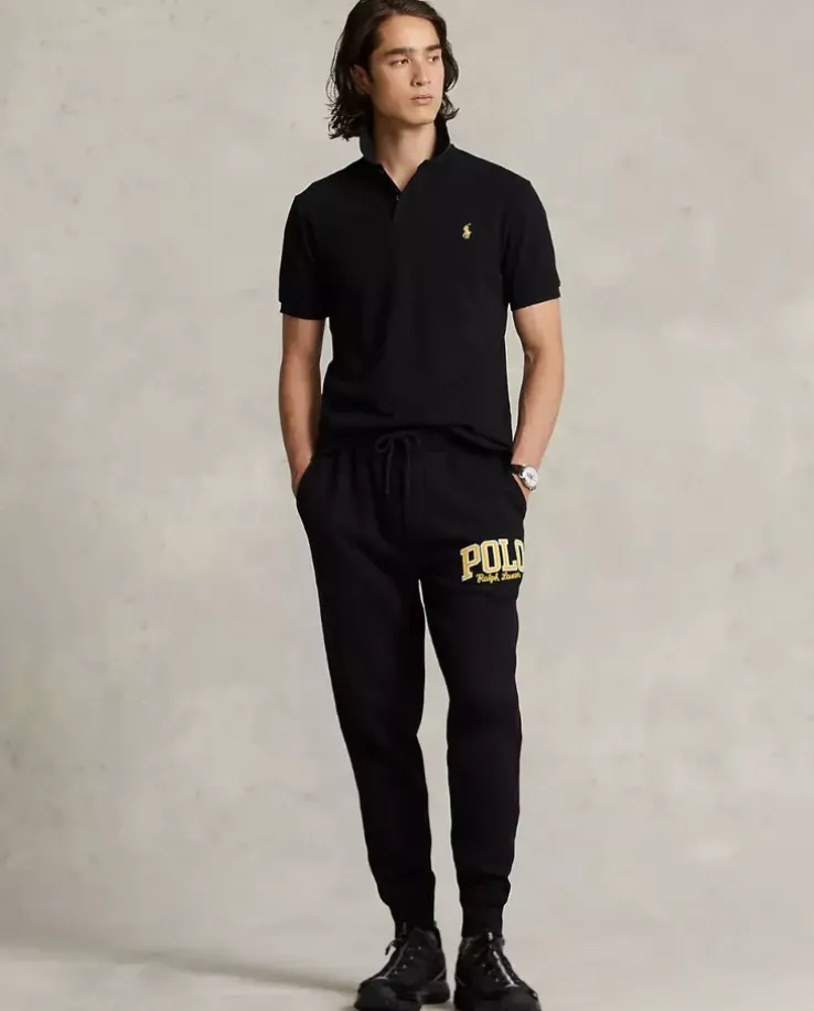 Bawełniana czarna koszulka polo Custom Slim Fit