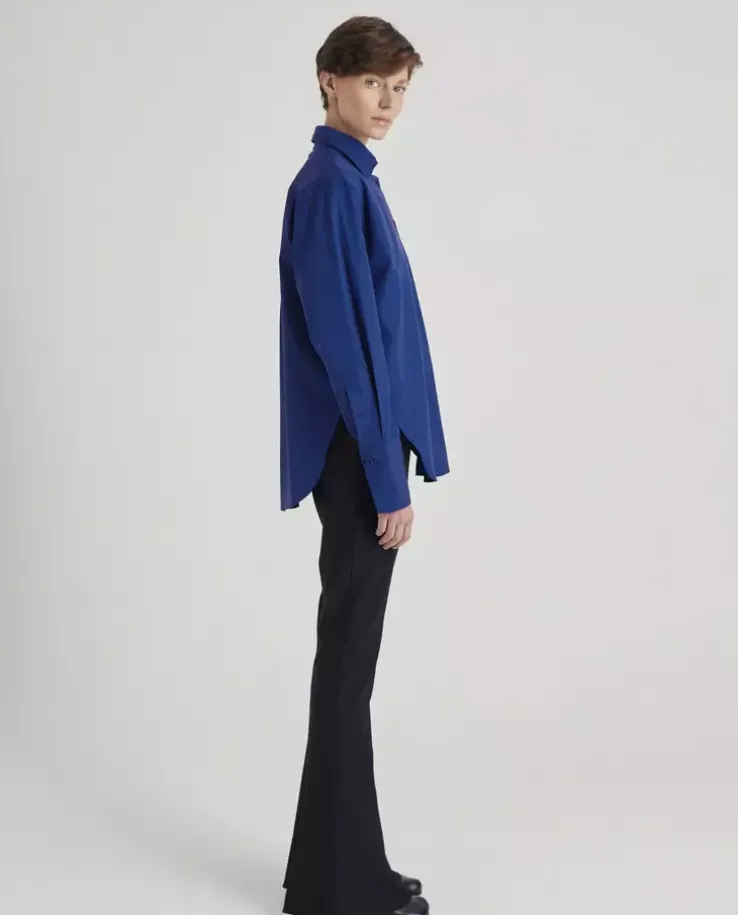 Bawełniana koszula Cobalt Boyfriend