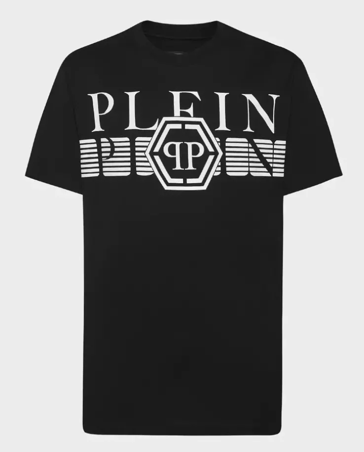 Bawełniany czarny t-shirt z logo