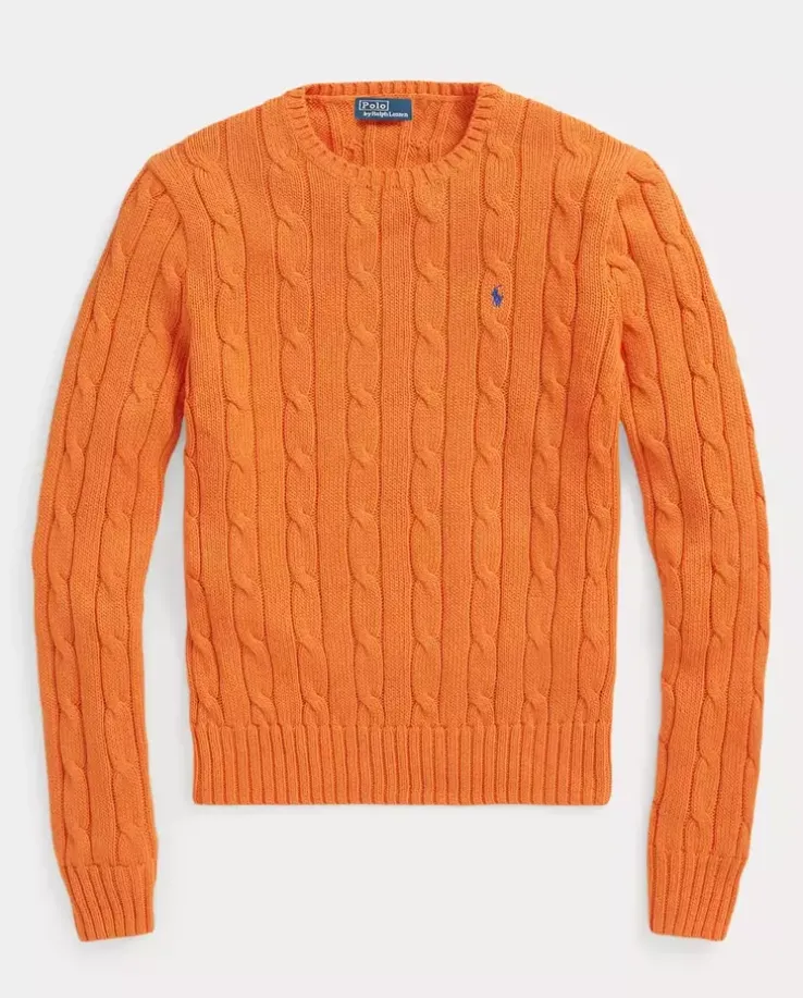 Bawełniany sweter Slim Fit z logo