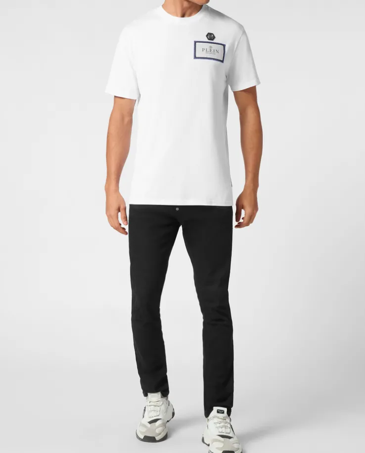 Bawełniany t-shirt z okrągłym dekoltem