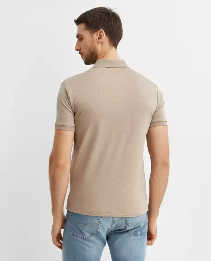 Beżowa koszulka Classic Fit