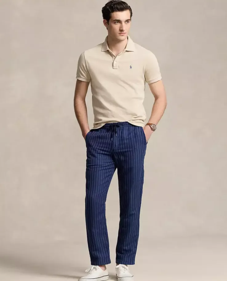 Beżowa koszulka polo Custom Slim Fit