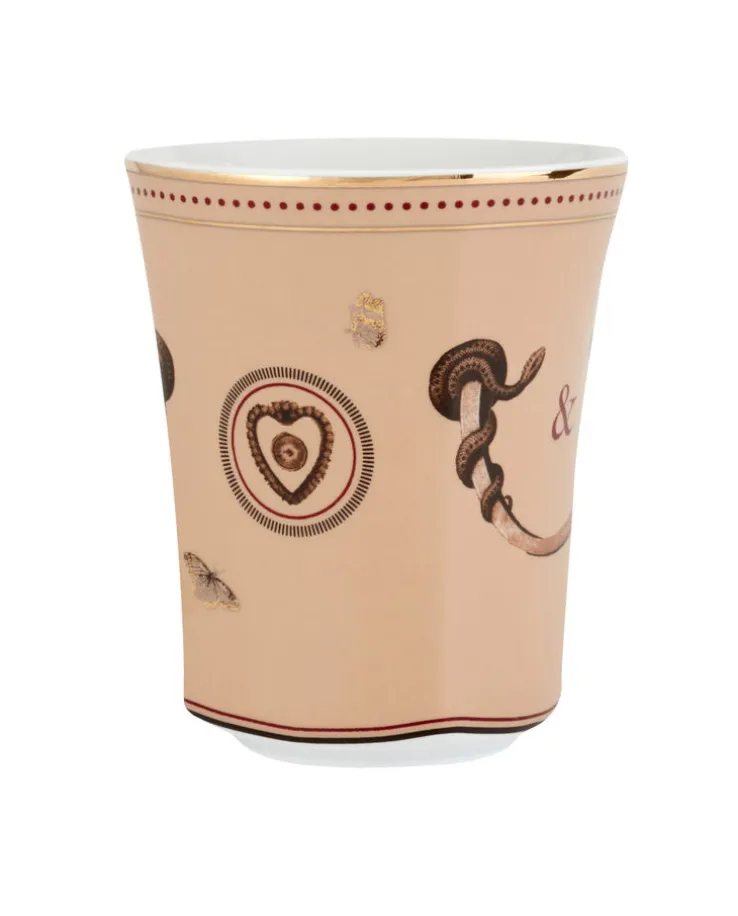 Beżowy kubek porcelanowy