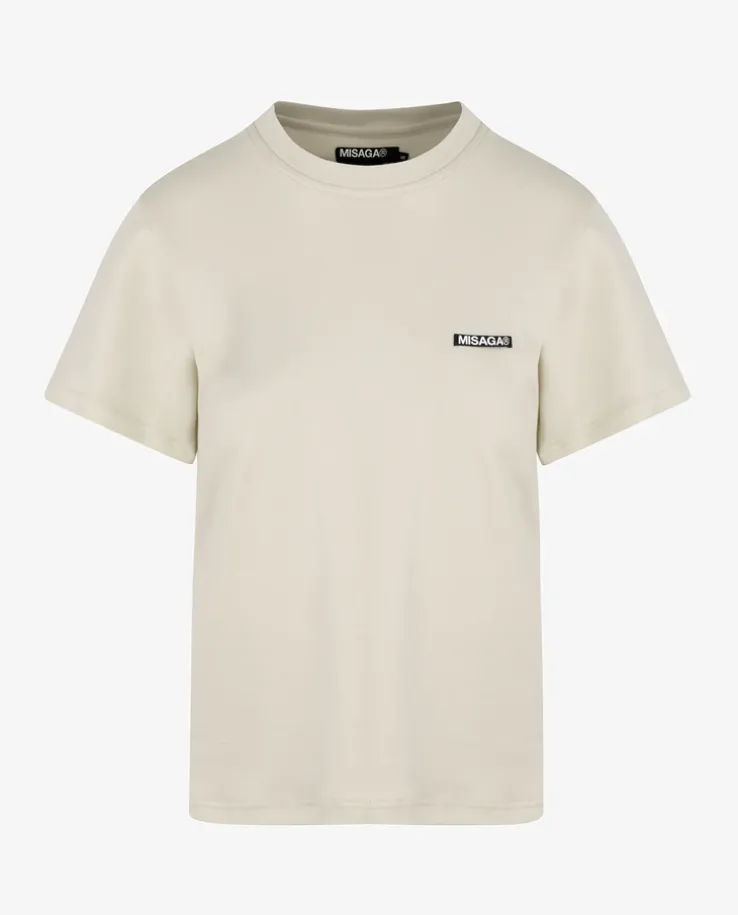 Beżowy t-shirt z logo Horizon