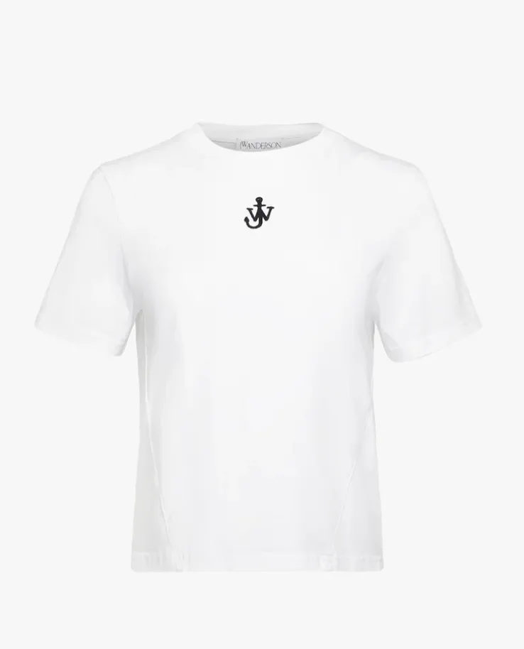 Biała bawełniana koszulka z logo