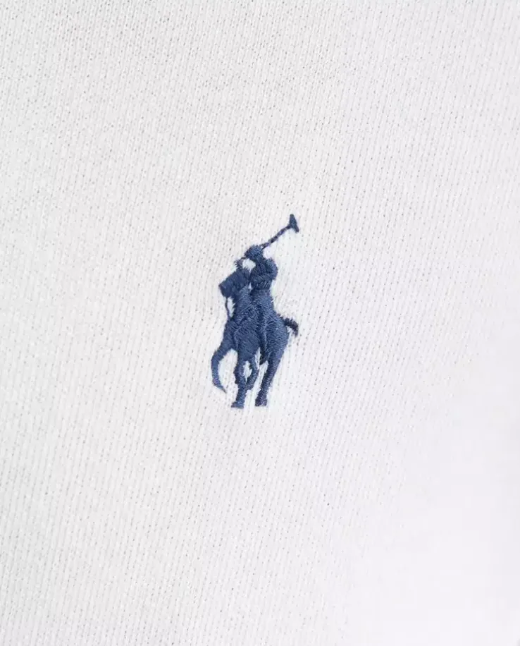 Biała bluza z haftowanym logo