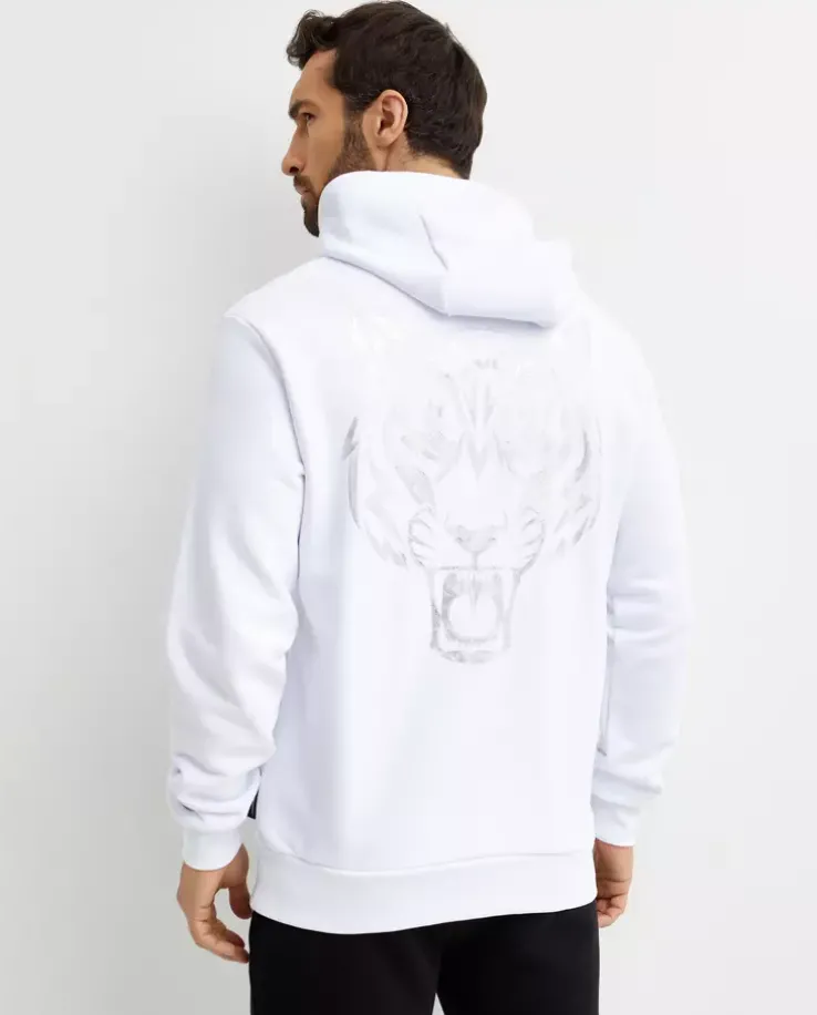 Biała bluza z kapturem Tiger
