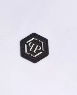 Biała bluza z kapturem z logo