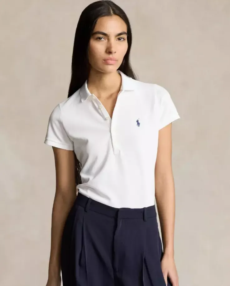 Biała koszulka polo Slim Fit