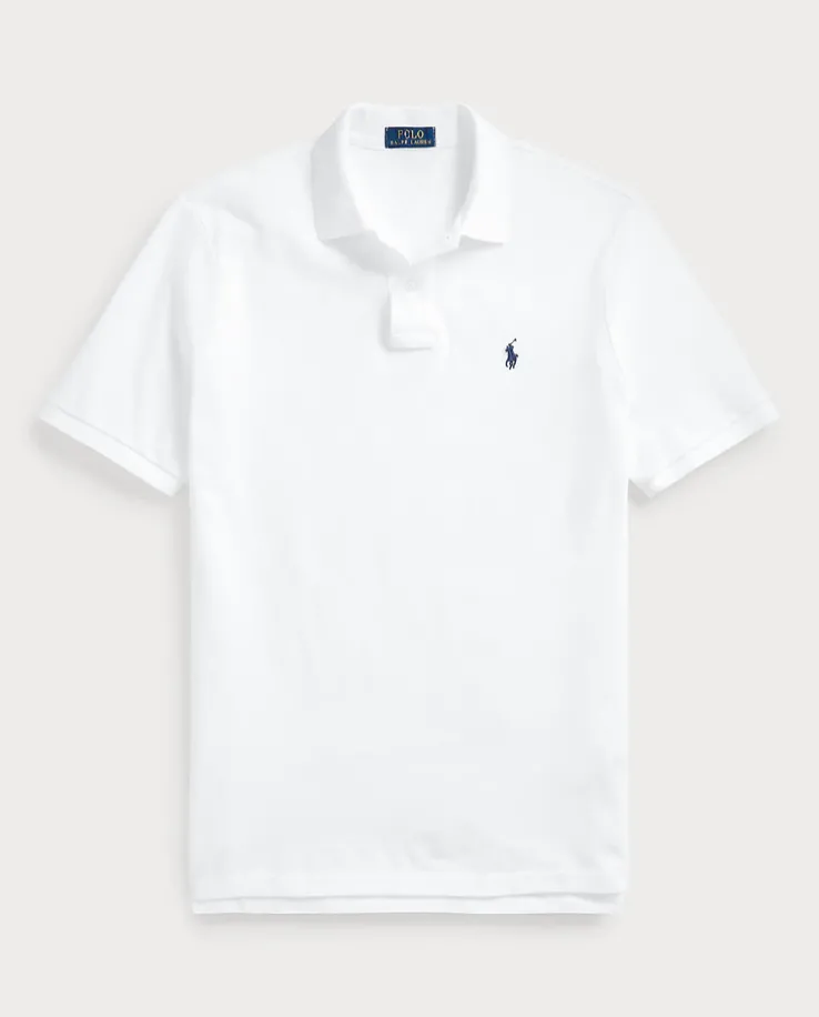 Biała koszulka polo z logo Classic Fit