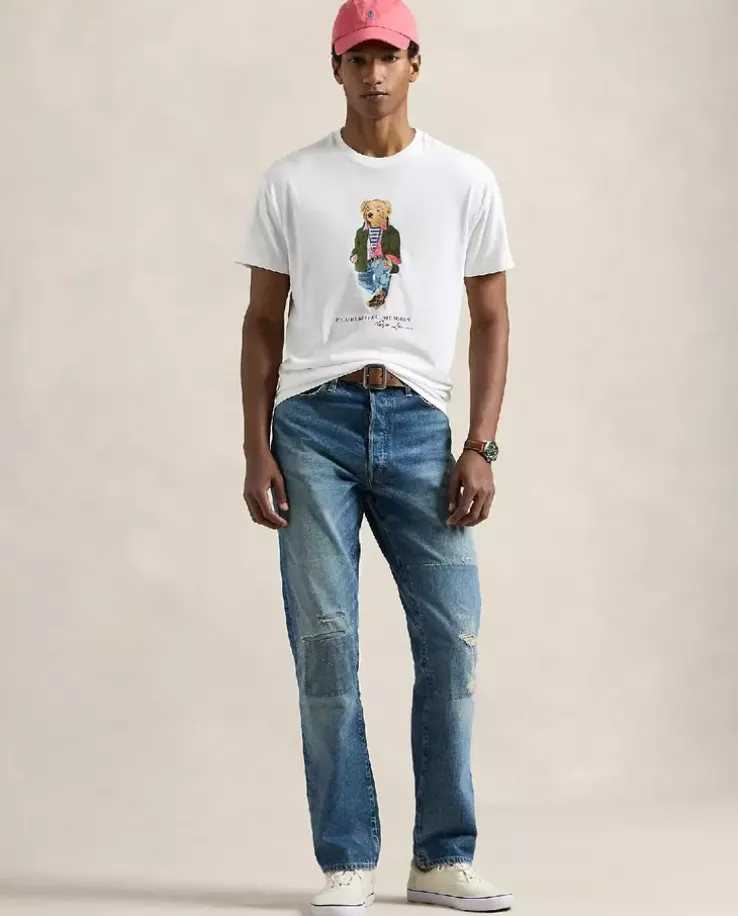Biała koszulka z misiem Classic Fit