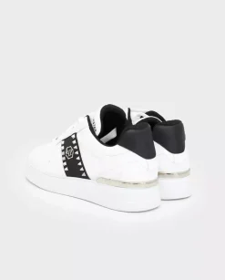 Białe skórzane sneakersy Lo-Top Studs