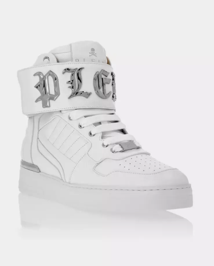 Białe sneakersy Hi-Top Gothic