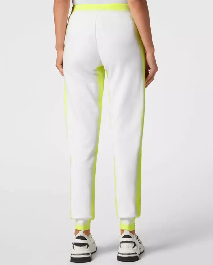 Białe spodnie dresowe Fluo