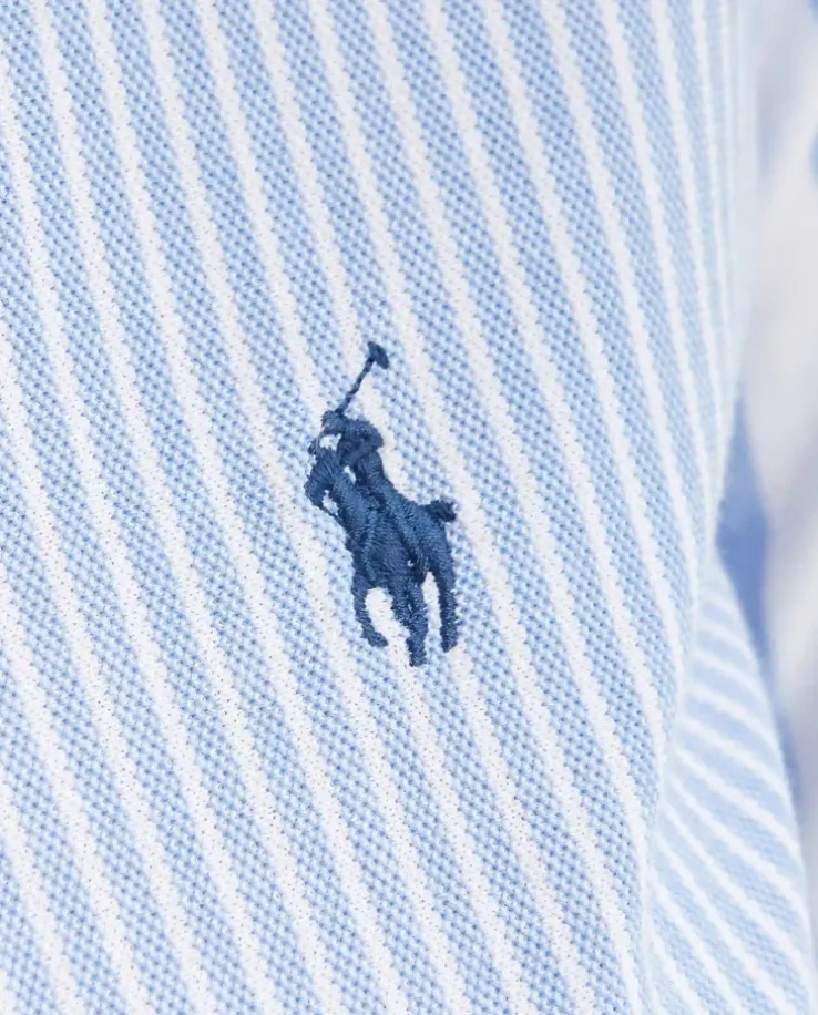 Biało-niebieska koszula w paski Slim Fit