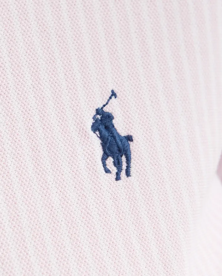 Biało-różowa koszula w paski Slim Fit