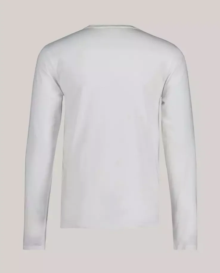 Biały longsleeve Archive Shield