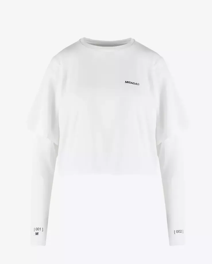 Biały longsleeve z nadrukiem Still