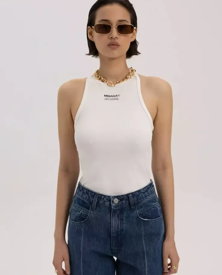 Biały tank top