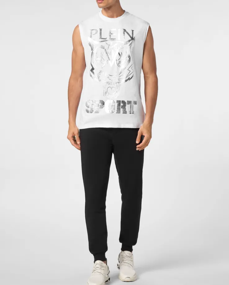 Biały tank top Carbon Tiger