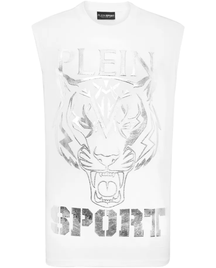 Biały tank top Carbon Tiger