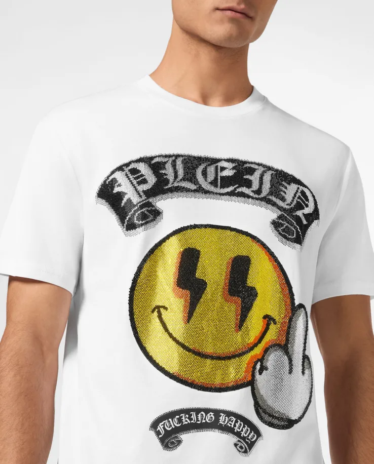 Biały t-shirt Smile