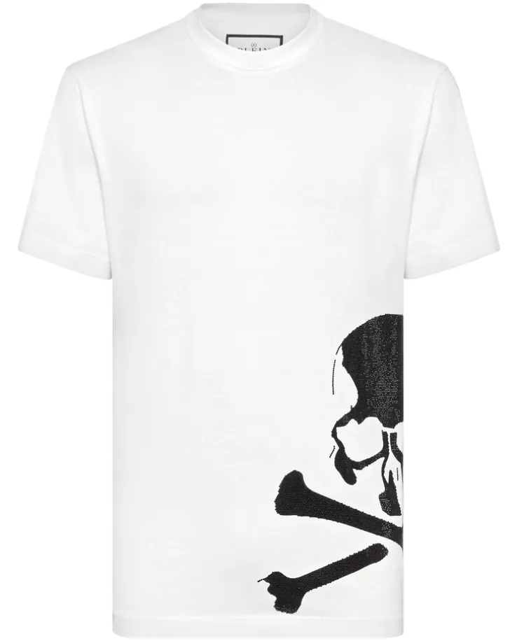 Biały t-shirt z czaszką