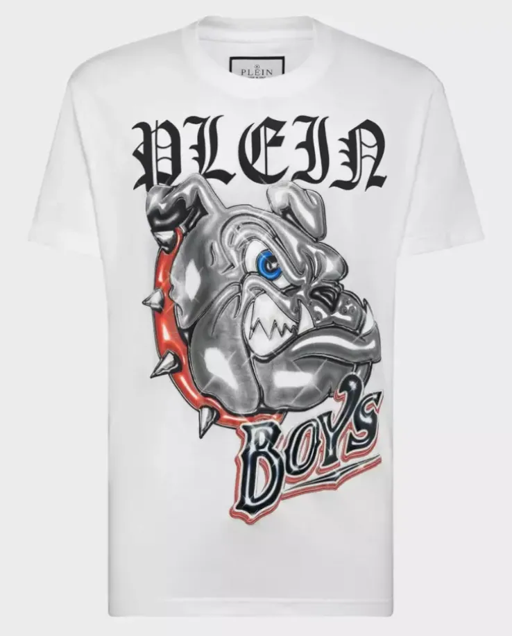 Biały t-shirt z grafiką Bulldogs