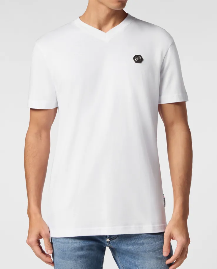 Biały t-shirt z logo