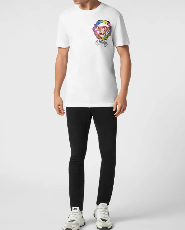 Biały t-shirt z logo