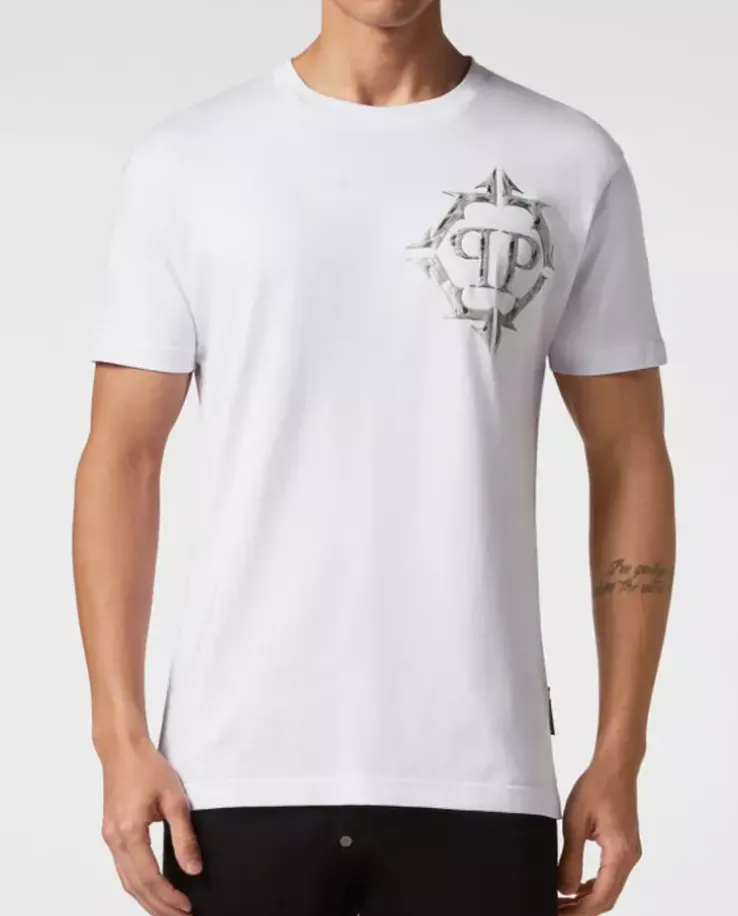 Biały t-shirt z logo