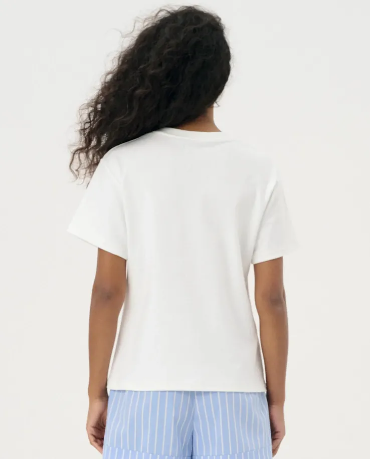 Biały t-shirt z logo Horizon