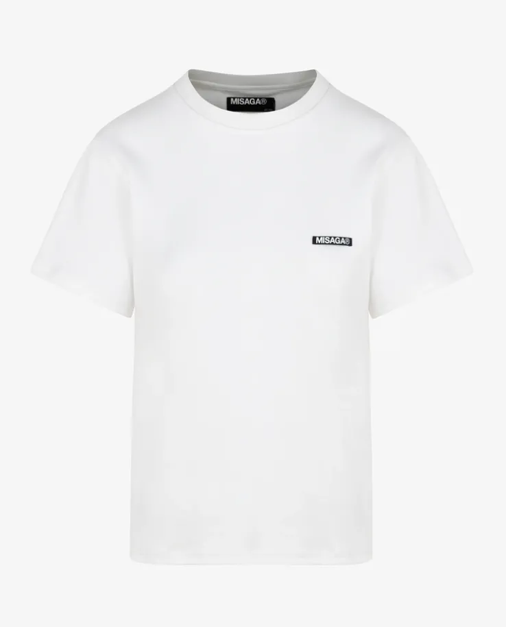 Biały t-shirt z logo Horizon