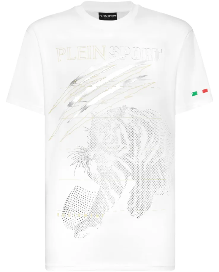 Biały t-shirt z nadrukiem