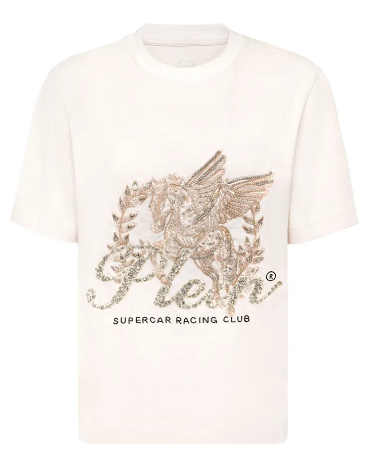 Biały t-shirt z printem