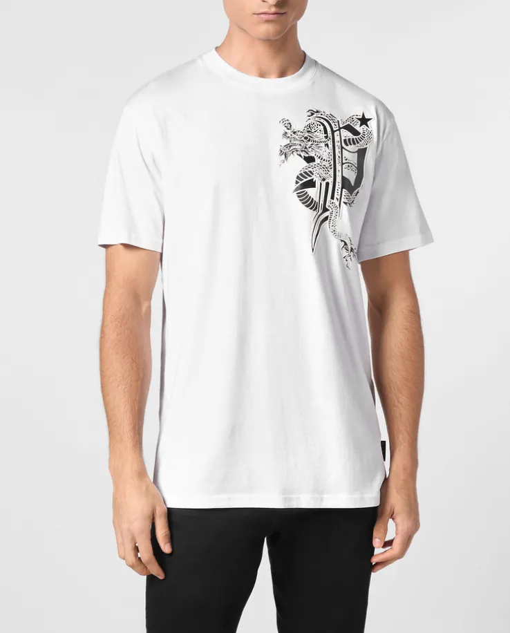 Biały T-shirt z printem