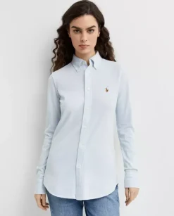 Błękitna koszula Slim Fit z logo