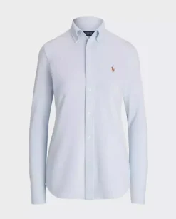 Błękitna koszula Slim Fit z logo