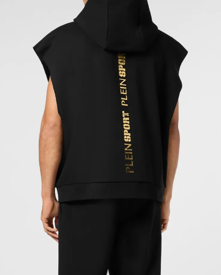 Bluza bez rękawów ze złotym logo