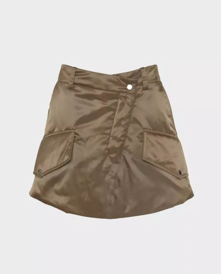 Brązowa spódnica cargo mini