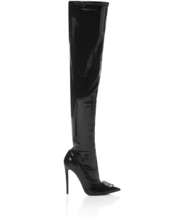 Buty na wysokim obcasie za kolano