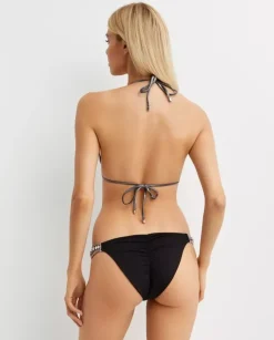 Błyszczący top od bikini Yara