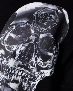 Czarna bluza z kapturem Glass Skull