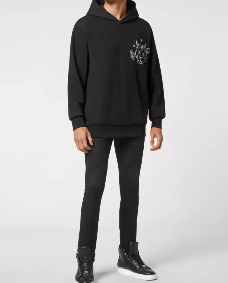 Czarna bluza z kapturem Monsters